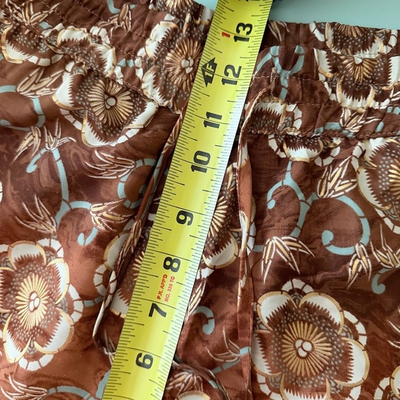 Chelsea & Theodore Wide Leg Brown Floral Pants Size S - Picture 7 of 10
